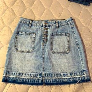 jean mini skirt